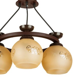 لوستر 3 شعله چشمه نور کد G574.3 (قهوه ای)