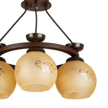 لوستر 3 شعله چشمه نور کد G574.3 (قهوه ای)