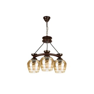 لوستر 3 شعله چشمه نور کد G575.3 (قهوه ای)