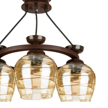 لوستر 3 شعله چشمه نور کد G575.3 (قهوه ای)