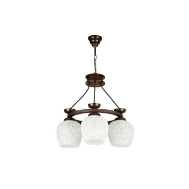 لوستر 3 شعله چشمه نور کد G576.3 (قهوه ای)