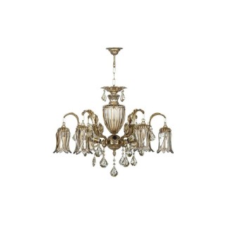 لوستر 12 شعله چشمه نور مدل C2186.6-6-A (زیتونی)