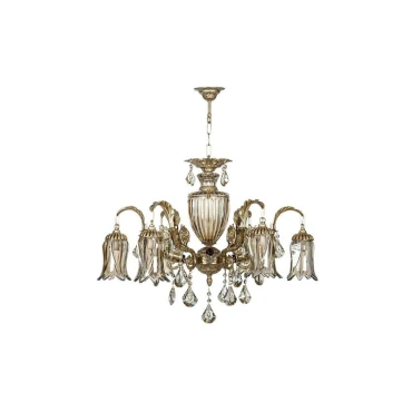 لوستر 12 شعله چشمه نور مدل C2186.6-6-A (زیتونی)