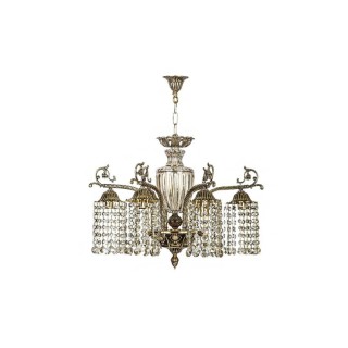 لوستر 6 شعله چشمه نور مدل C2184.6-B (برنزی)