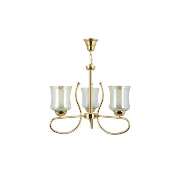 لوستر 3 شعله چشمه نور کد A815.3-G (طلایی)