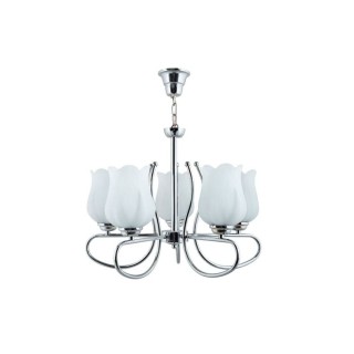 لوستر 5 شعله چشمه نور کد A814.5-C (کروم)