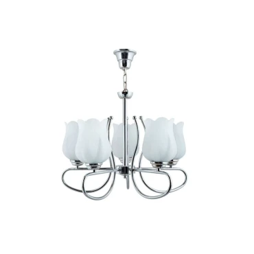 لوستر 5 شعله چشمه نور کد A814.5-C (کروم)