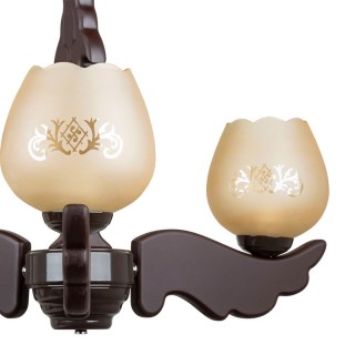 لوستر سه شعله چشمه نور کد G648.3-BR (قهوه ای)