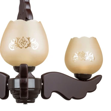 لوستر سه شعله چشمه نور کد G648.3-BR (قهوه ای)