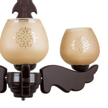 لوستر سه شعله چشمه نور کد G649.3-BR (قهوه ای)