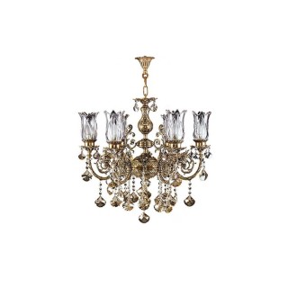 لوستر چشمه نور 6 شعله کد C2504 (برنزی)