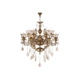 لوستر چشمه نور 10 شعله کد C2502 (برنزی)