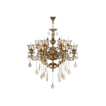 لوستر چشمه نور 10 شعله کد C2502 (برنزی)