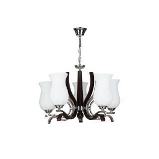 لوستر چشمه نور 5 شعله کد 828 (قهوه ای)