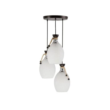 چراغ آویز چشمه نور 3 شعله کد 1266.3H (قهوه ای)