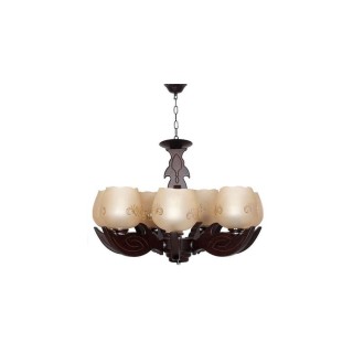 لوستر چشمه نور 7 شعله کد G501 (قهوه ای)