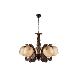 لوستر چشمه نور 5 شعله کد G502 (قهوه ای)