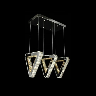 لوستر کریستالی 3 شعله مثلث خطی