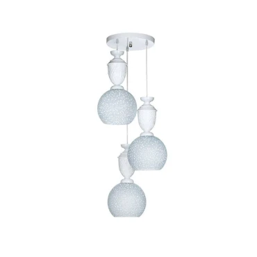 چراغ آویز چشمه نور 3 شعله کد G540.3H-WT (سفید)