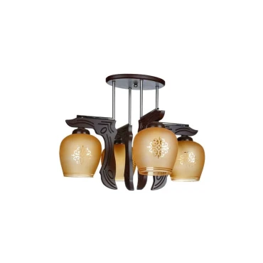 لوستر سقفی چشمه نور 4 شعله کد G533.4 (قهوه ای)