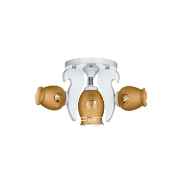 لوستر سقفی چشمه نور 4 شعله کد G532.4-WT (سفید)