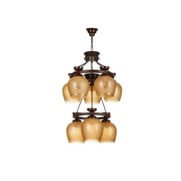 لوستر چشمه نور 8 شعله کد G561.5_3 (قهوه ای)