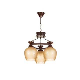 لوستر 3 شعله چشمه نور مدل G562.3 (قهوه ای)