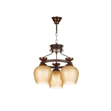 لوستر 3 شعله چشمه نور مدل G562.3 (قهوه ای)