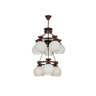 لوستر چشمه نور 8 شعله کد G560.5_3 (قهوه ای)