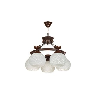 لوستر چشمه نور 5 شعله کد G560.5 (قهوه ای)