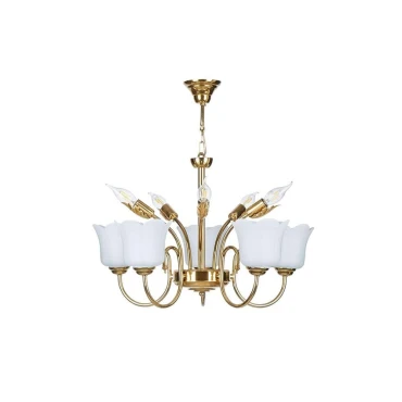 لوستر 10شعله چشمه نور کد A810.5-5-WT (طلایی)