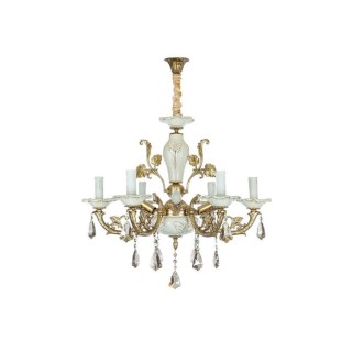 لوستر 10 شعله چشمه نور کد C3335.6-4-WT-AO