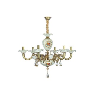 لوستر 6 شعله چشمه نور کد C3313.6-WT-AO