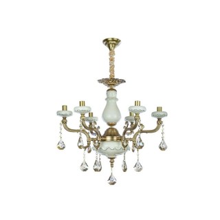 لوستر 6 شعله چشمه نور کد C3310.6-WT-AO