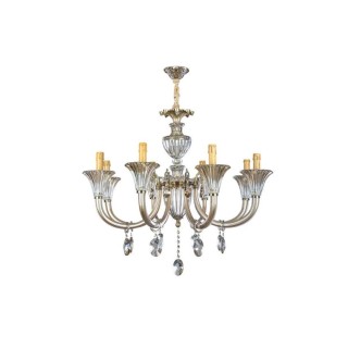 لوستر 8 شعله چشمه نور کد C3322.8-AO (دودی)