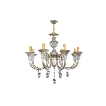 لوستر 8 شعله چشمه نور کد C3322.8-AO (دودی)