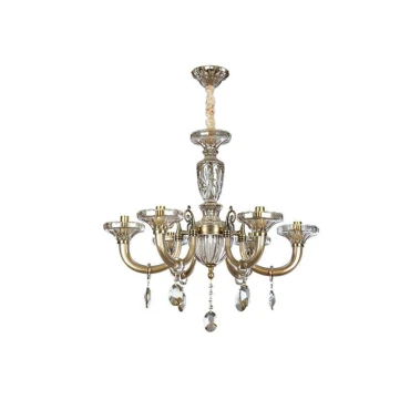 لوستر 6 شعله چشمه نور کد C3327.6-AO (دودی)