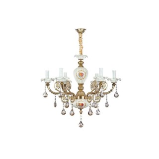 لوستر 6 شعله چشمه نور کد C3324.6-WT-AO