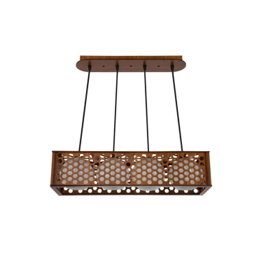 چراغ آویز چشمه نور کد A1323-4H (قهوه ای)