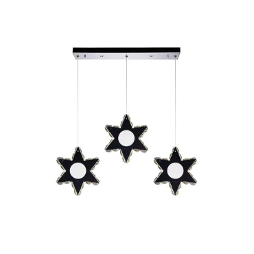 چراغ آویز چشمه نور کد A6543-3-G (کریستالی)