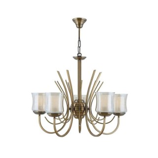 لوستر فلزی 5 شعله چشمه نور مدل H2617/5A آنتیک