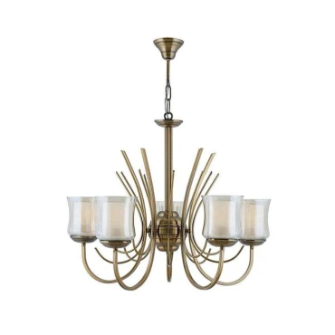 لوستر فلزی 5 شعله چشمه نور مدل H2617/5A آنتیک