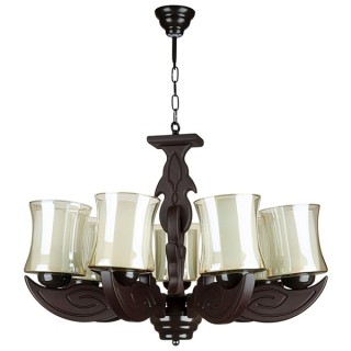 لوستر هفت شعله چشمه نور کد G659/7-BR (قهوه ای)