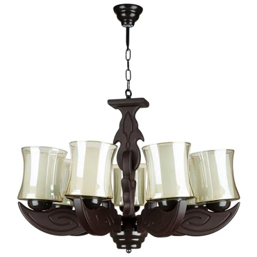 لوستر هفت شعله چشمه نور کد G659/7-BR (قهوه ای)