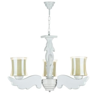 لوستر سه شعله چشمه نور کد G660/3-WT سفید