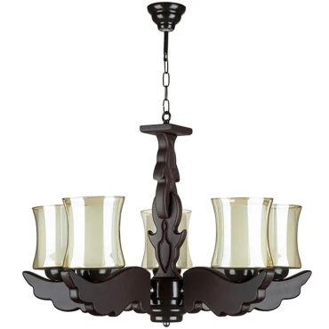 لوستر پنج شعله چشمه نور کد G660/5-BR قهوه ای