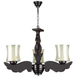 لوستر سه شعله چشمه نور کد G660/3-BR (قهوه ای)