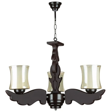 لوستر سه شعله چشمه نور کد G660/3-BR (قهوه ای)