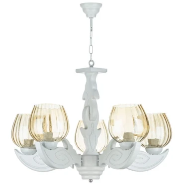 لوستر پنج شعله چشمه نور کد G659/5-WT (سفید)