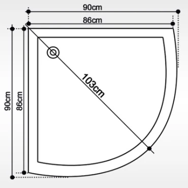 دوردوشی A203 _ 90*90 شیشه خط دار زرین آب